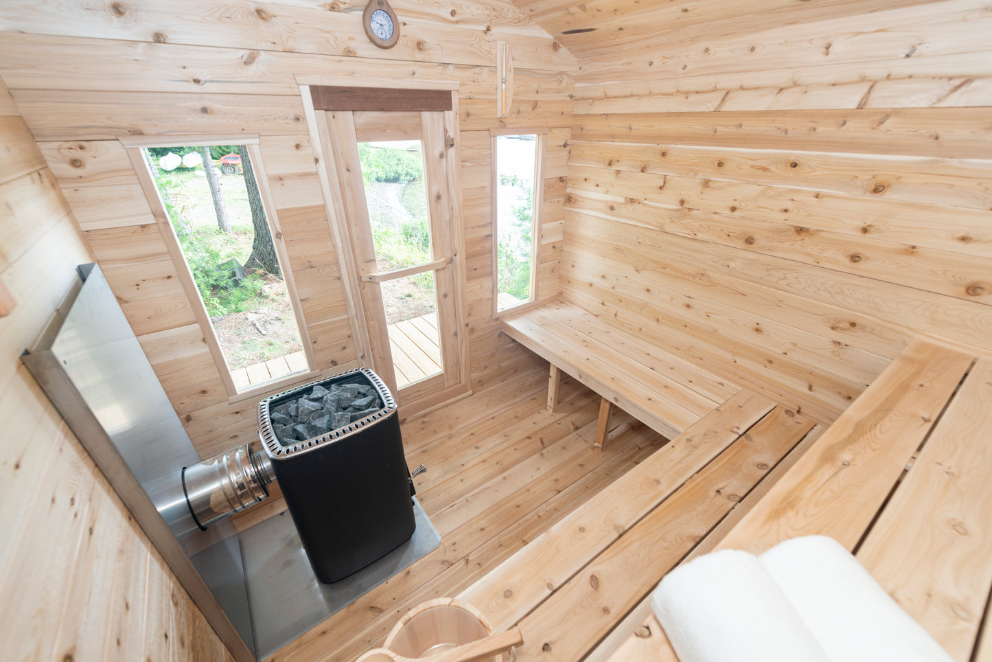 Dundalk Leisurecraft Clear Cedar Barrel Sauna